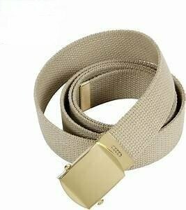 Web Belt - Khaki/Gold