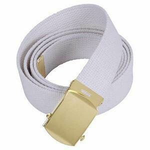 Web Belt -  White/Gold