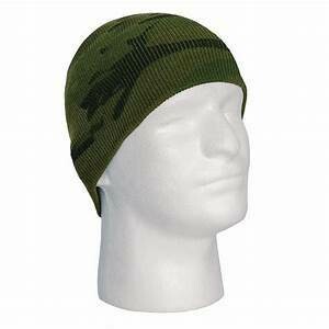 Acrylic Knit Skull Cap - Woodland Camo