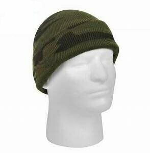 Acrylic Knit  Hat - Woodland Camo