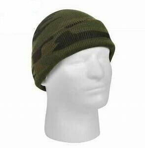 Acrylic Knit Hat - Woodland Camo