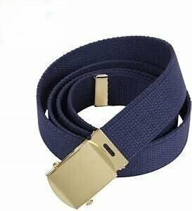 Web Belt -  Navy/Gold