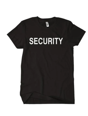 'Security' T-Shirts, Short Sleeves