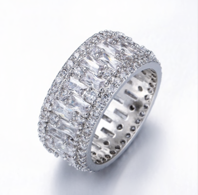 Wedding Ring Pave cubic zirconia ( Copper ) Wedding Ring Pave cubic zirconia ( Copper )