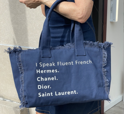 Handbag Tote  I Speak Fluent French