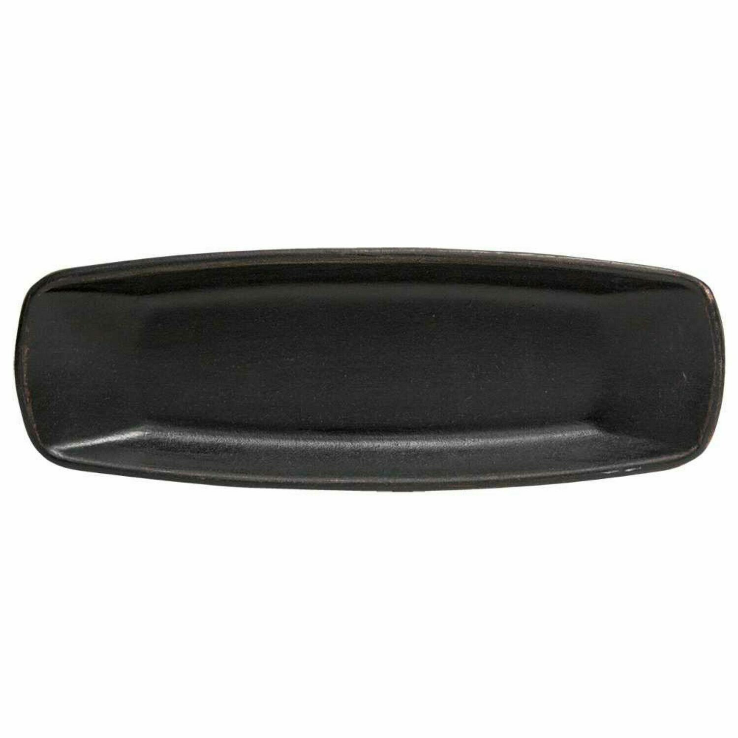 Squared Oval Tray, Black