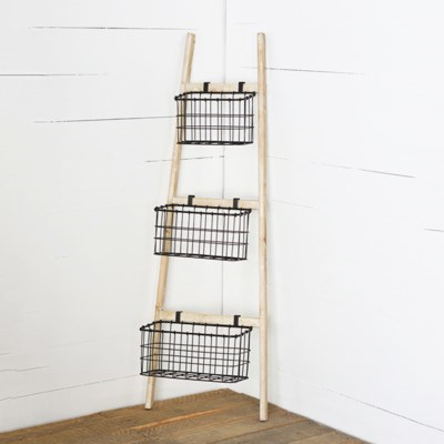 Ladder with 3 Baskets