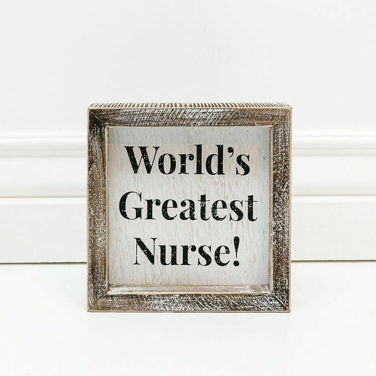 World's Greatest Nurse Box Sign