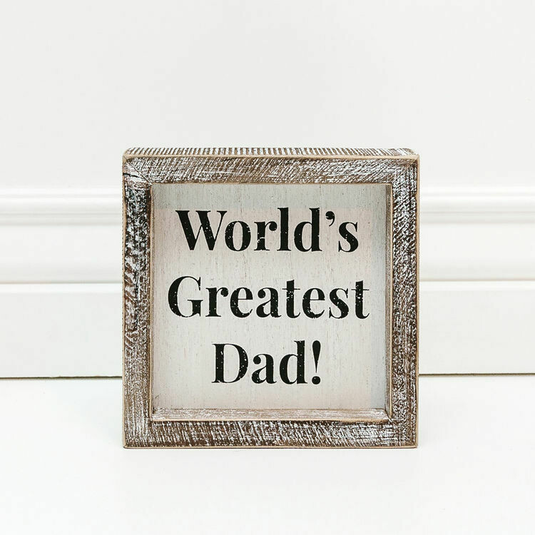 World's Greatest Dad Box Sign