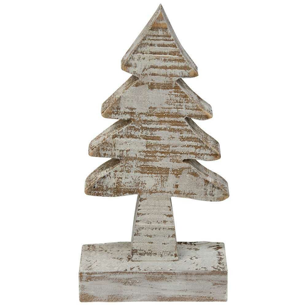 6" Distressed Wooden Tree