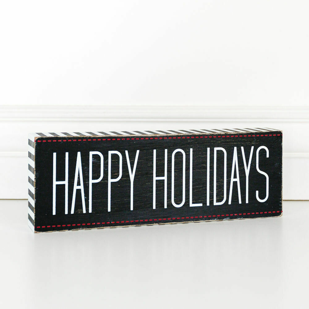 Happy Holidays Striped Sign