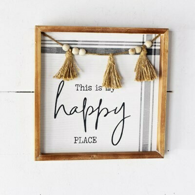 Happy Place Bead Sign