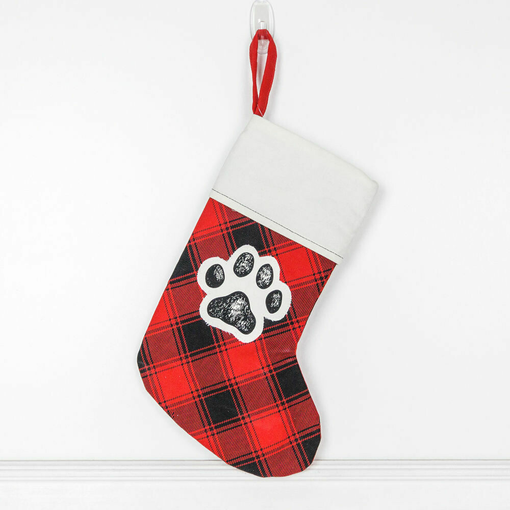 Plaid Paw Stocking