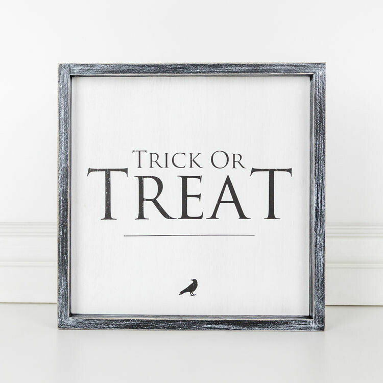 Trick Or Treat Wood Sign