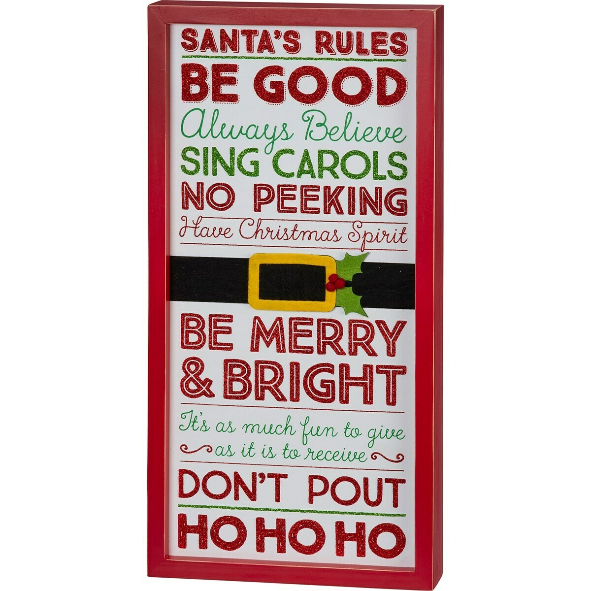 Santa's Rules Sign
