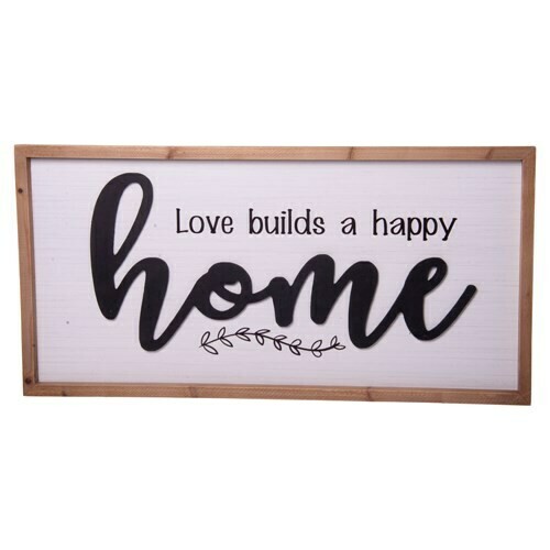 Happy Home Wood Sign
