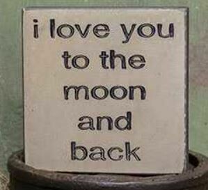 Moon & Back Wood Block