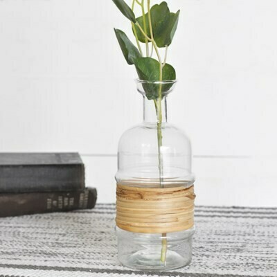 Lg Bamboo Wrapped Vase