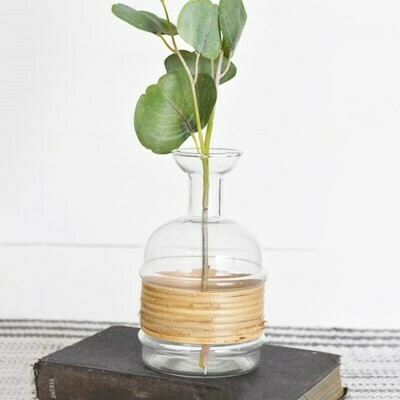 Sm Bamboo Wrapped Vase
