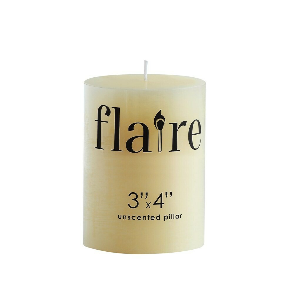4" Unscented Pillar Candle