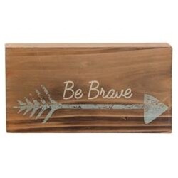 Be Brave Arrow Wood Block