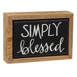 Simply Blessed Mini Box Sign