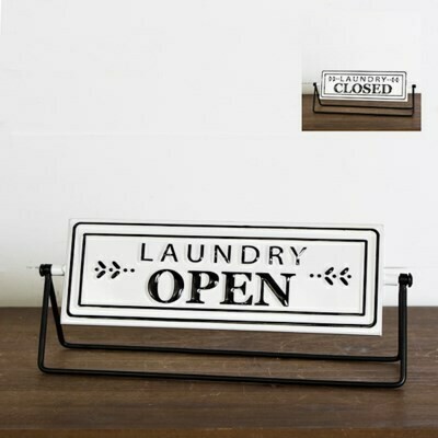 Open Closed Laundry Flip Sign