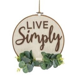 Live Simply Greenery Wall Hanger