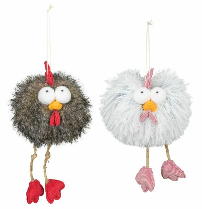 Brown Shaggy Rooster Ornament