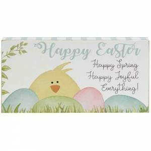 Happy Easter Small Block Sign