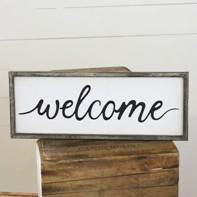 Wood Welcome Sign