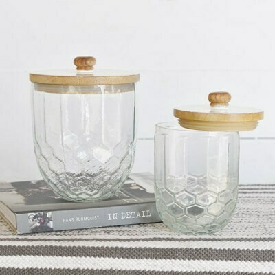 Lg Glass Honeycomb Canister
