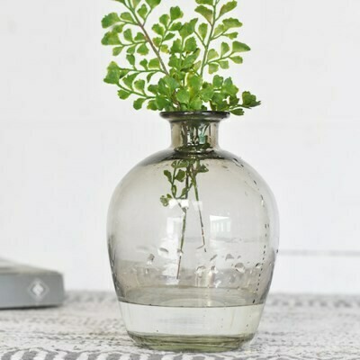 Gray Glass Bud Vase
