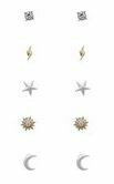 Star Sun & Moon Stud Earrings Set