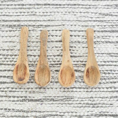 Set of 4 Mini Wooden Spoons