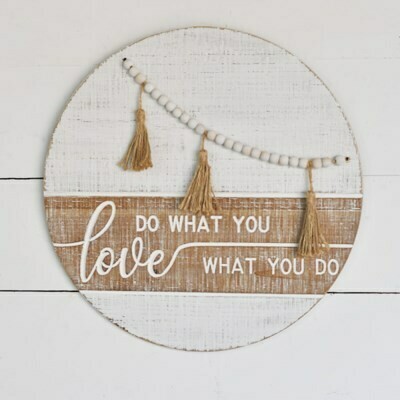 Do What You Love Wood Bead Sign
