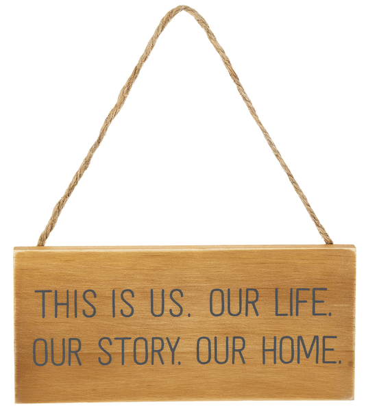 Our Home Hanging Wooden Sign