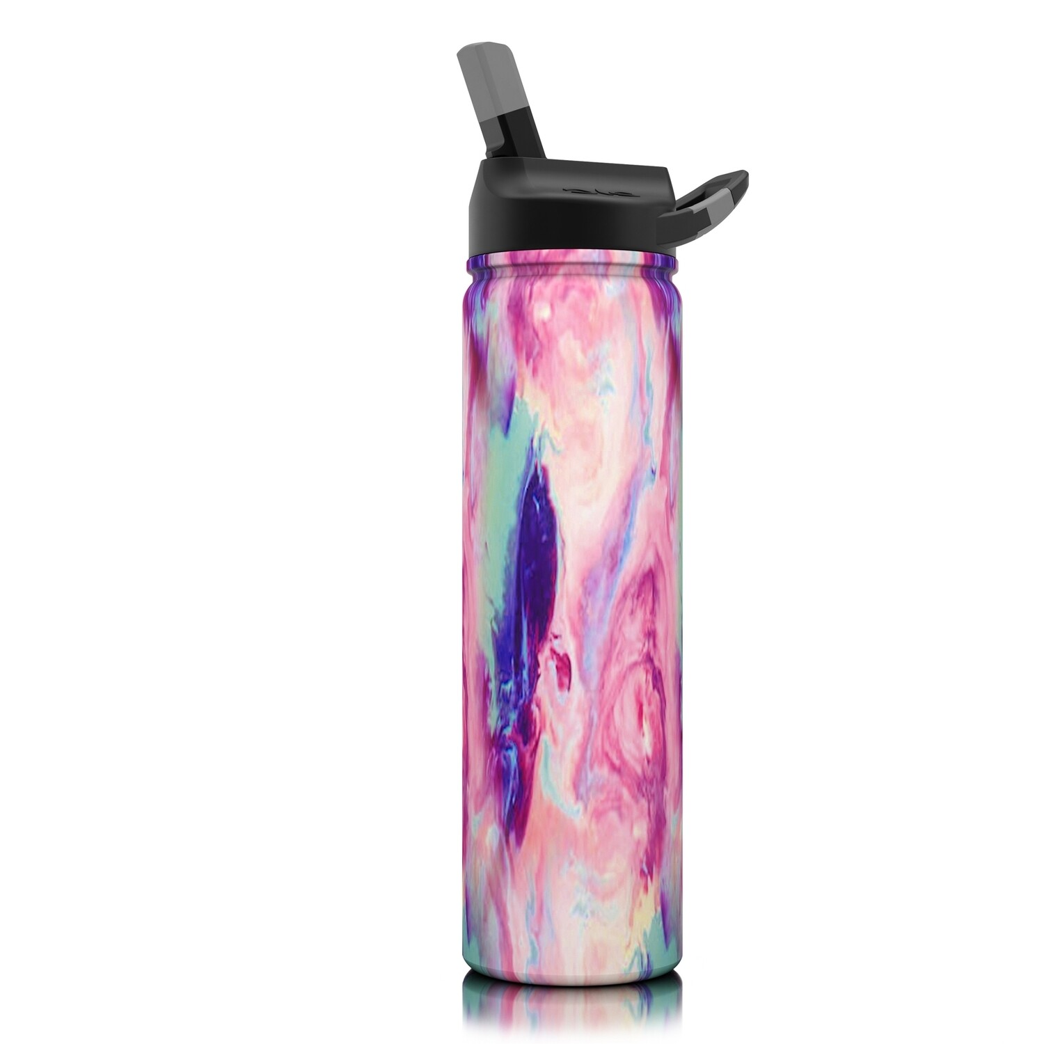 Cotton Candy Swirl Stainless Water Bottle