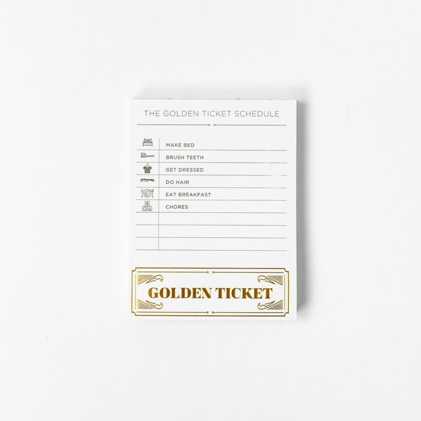 Golden Ticket Schedule W/ Pictures