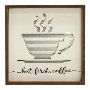 But First Coffee Metal Framed Sign