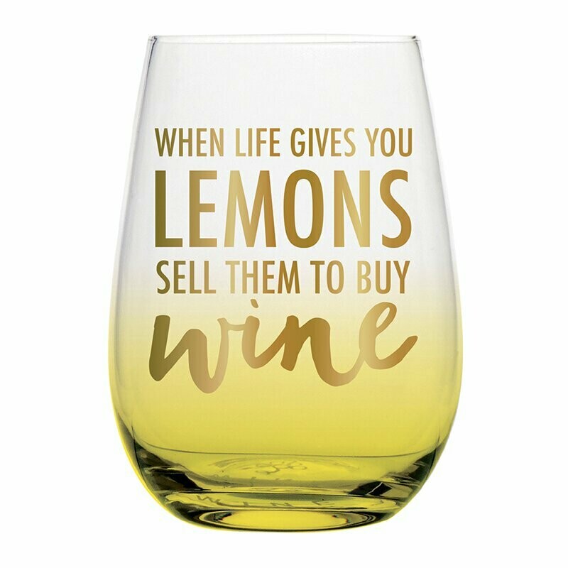 Lemons Wine Glass