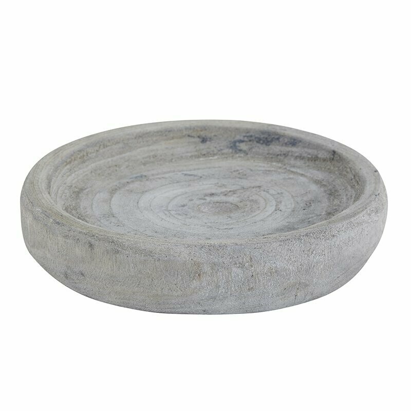 Gray Paulownia Wood Bowl