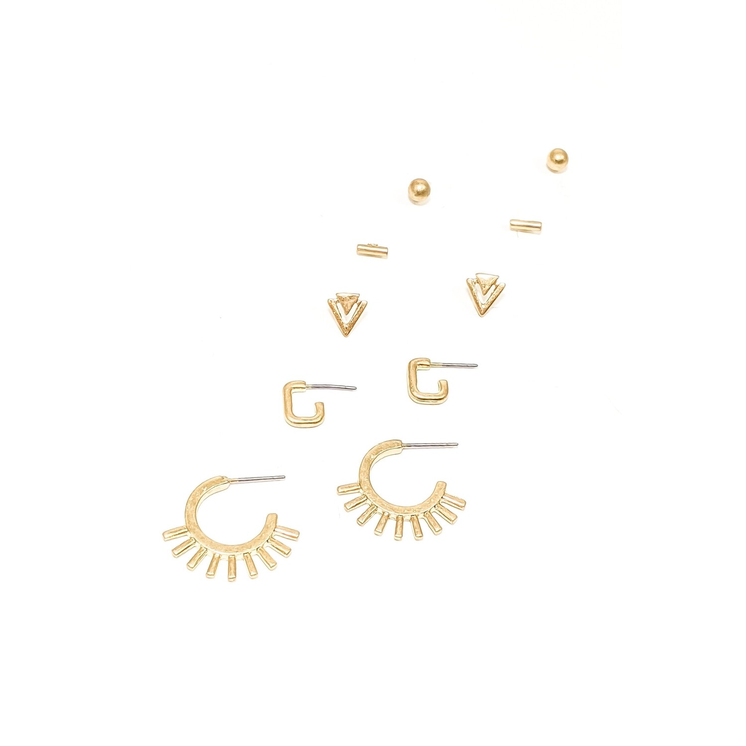 Dainty Gold Earring Set