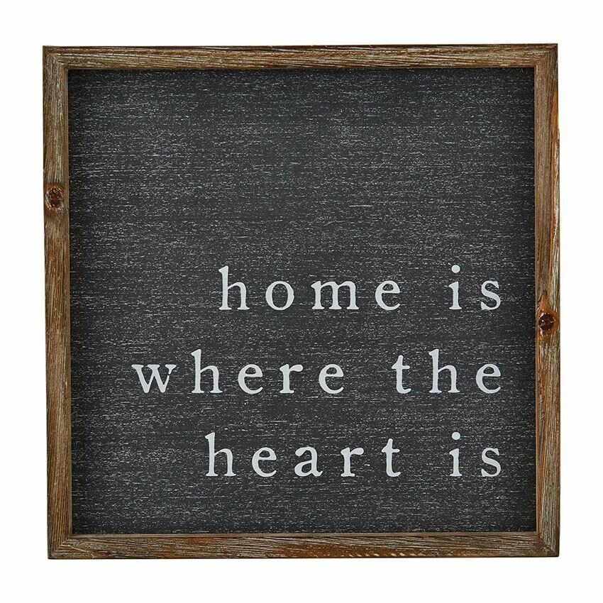 Home is Where the Heart Is Wood Sign