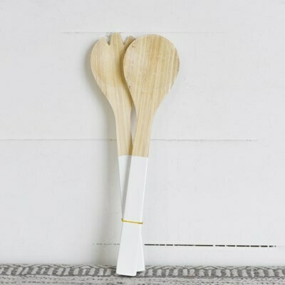 Set of 2 Bamboo Serving Spoons