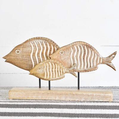 Carved Fish Tabletop Stand