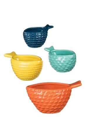 Set of 4 Colorful Fish Bowls