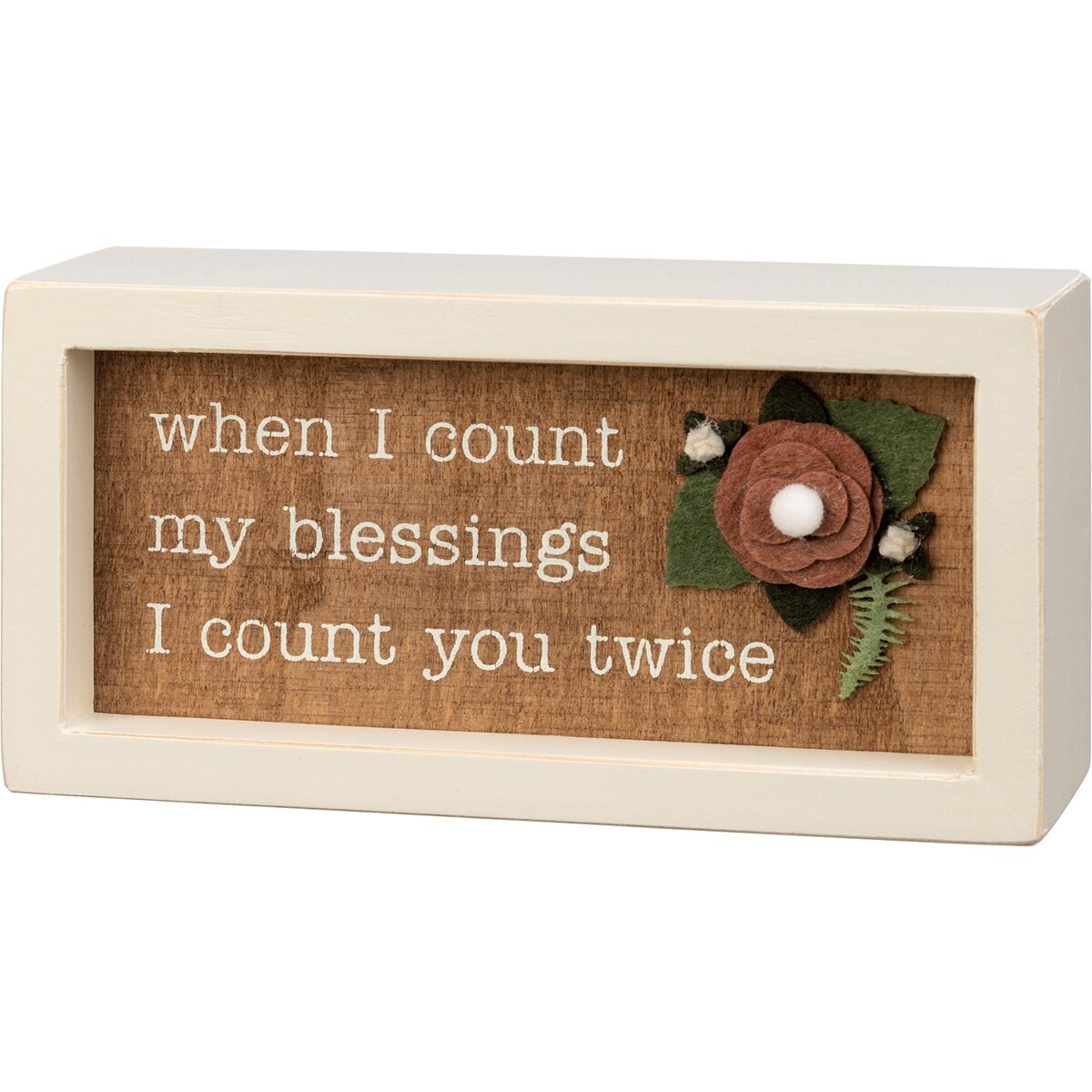 Count My Blessings Box Sign