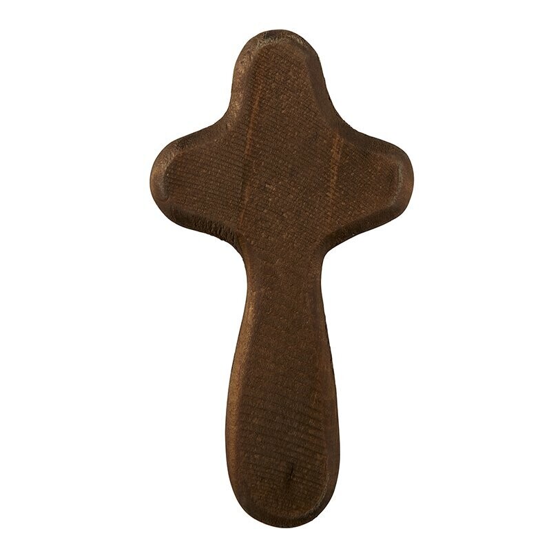 Brown Handheld Wood Cross
