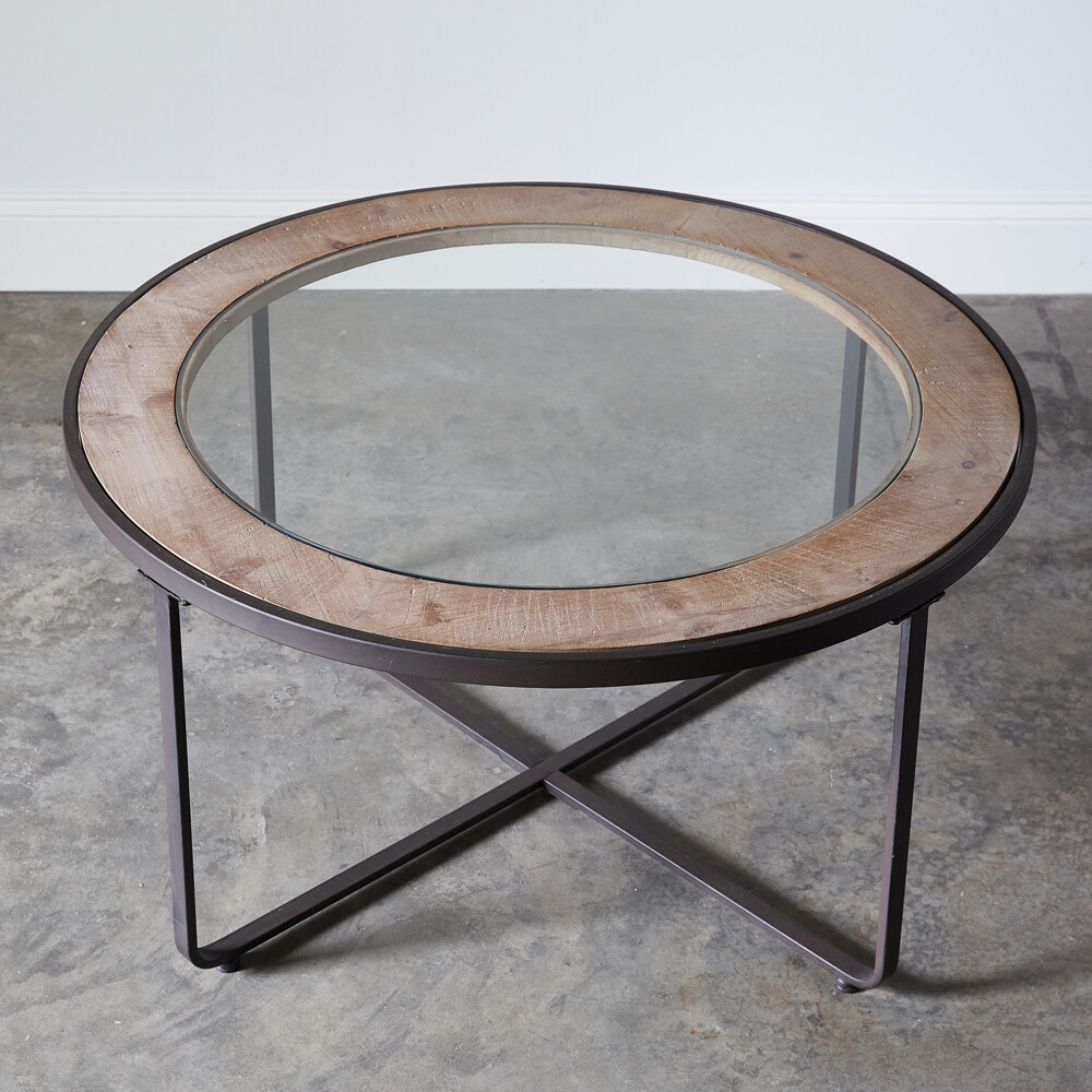 Industrial Glass Coffee Table